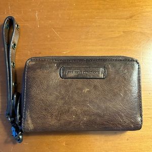 Frye Cognac Brown Wristlet Wallet